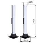Lampă de masă plastic negru/alb, reglabil, efect curcubeu RGB, SmartLight, 2 tije de lumină pot fi conectate prin cablu USB-C, prin intermediul aplicației pot fi setate multe moduri de lumină, L x l x I: 30x30x325mm, set de 2 bucăți, LED RGB 2,5W 5V - imagine 6