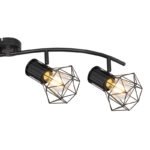 Spot bara, metal negru, orientabil,  LxBxH:800x225x190, exkl. 4xE27 40W 230V - imagine 4