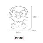 Lampă de masă plastic albastru mat, plastic alb mat, cablu PVC alb, touch on/off, touch dimmer, excl. adaptor, USB-A 2.0/USB-C, durată de iluminare aprox. 12 ore, se aprinde în timpul încărcării, 180x150x200mm, incl. LED 1W 5V, 32lm ieșire, 3000K - imagine 6