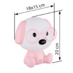 Lampă de masă plastic roz mat, plastic alb mat, cablu PVC alb, touch on/off, touch dimmer, excl. adaptor, USB-A 2.0/USB-C, durată de iluminare aprox. 12 ore, se aprinde în timpul încărcării, LxLxH: 180x150x200mm, incl. LED 1W 230V, putere 32lm, 3000K - imagine 6