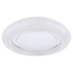 Plafoniera metal alb, acril,inel cromat, Google Assistant+Alexa, funcție cu memorie, lumină de veghe, dimabil, telecomandă, culori fixabile, D: 480, H: 70, LED 28W 230V,2200lm, CCT 3000-6000K - imagine 3