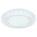 Plafoniera metal alb, acril,inel cromat, Google Assistant+Alexa, funcție cu memorie, lumină de veghe, dimabil, telecomandă, culori fixabile, D: 480, H: 70, LED 28W 230V,2200lm, CCT 3000-6000K - imagine 5