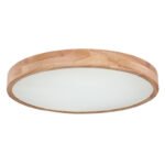 Plafoniera metal alb, lemn natural, plastic mat, funcție  memorie, reglabilă, telecomandă, culori fixabile, D: 600, H: 105, incl. 1xLED 48W 230V, ieșire 240-3500 lm, sursă 400-5300 lm, CCT 2700 - 6500 K - imagine 5