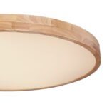 Plafoniera metal alb, lemn natural, plastic mat, funcție  memorie, reglabilă, telecomandă, culori fixabile, D: 800, H: 105, incl. 1xLED 60W 230V, eșire 300 - 2600 lm, sursă 550 - 7000 lm, CCT 3.000-6.000K - imagine 4