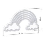 Articol decorativ plastic transparent, plastic opal, cablu PVC alb, comutator basculant pe cablu, cablu USB inclus, alte funcții: USB 5V, LxWxH: 400x200x16mm, lungime cablu 1800mm, inclusiv LED 3W 5V - imagine 6