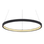 Suspensie, metal negru mat, plastic alb, Ø 385, H: 1200, inclusiv 1xLED 19W 230V, sursa 2600lm, iesire 900lm, 3000K - imagine 4