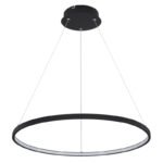 Suspensie, metal negru mat, plastic alb, Ø 605, H: 1200, inclusiv 1xLED 29W 230V, sursa 3800lm, iesire 1400lm, 3000K - imagine 3