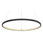 Suspensie, metal negru mat, plastic alb, Ø 605, H: 1200, inclusiv 1xLED 29W 230V, sursa 3800lm, iesire 1400lm, 3000K - imagine 4