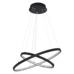 Suspensie, metal negru mat, plastic alb, reglabilă cu întrerupător de perete, funcție de memorie, reglabilă, Ø 510, H: 1200, inclusiv 1xLED 42W 230V, sursă 350-5000lm, ieșire 130-1500lm, 3000K - imagine 3