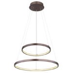 Lampă de suspendare metal de culoare cafea mată, plastic alb, reglabil, funcție de memorie, reglabil pe înălțime, mobil, de la 10% - 100% reglabil continuu prin întrerupător de perete, ø:510mm I:1200mm, LED 42W 230V,sursă 480-4800lm,150-1500lm 3000K - imagine 5