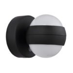 Aplică plastic negru mat, plastic opal, touch on/off, touch dimmer, excl. adaptor, USB-A 2.0/USB-C, luminează în timpul încărcării, cu magnet pentru montare ușoară pe perete, ø 100mm, AL: 125mm, LED 1.4W 230V, sursă 150lm, ieșire 90lm, 3000K - imagine 3