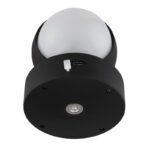 Aplică plastic negru mat, plastic opal, touch on/off, touch dimmer, excl. adaptor, USB-A 2.0/USB-C, luminează în timpul încărcării, cu magnet pentru montare ușoară pe perete, ø 100mm, AL: 125mm, LED 1.4W 230V, sursă 150lm, ieșire 90lm, 3000K - imagine 5