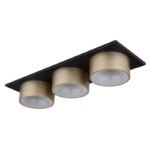 Plafonieră metal negru mat, plastic antracit, plastic șampanie mat, plastic opal, LxLxH: 580x200x110mm, incl. LED 24W 230V, sursă 3000lm, ieșire 1000lm, 3000K - imagine 3