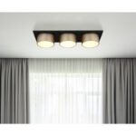 Plafonieră metal negru mat, plastic antracit, plastic șampanie mat, plastic opal, LxLxH: 580x200x110mm, incl. LED 24W 230V, sursă 3000lm, ieșire 1000lm, 3000K