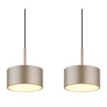 Suspensie metal negru mat, plastic antracit, plastic șampanie mat, plastic opal, cablu PVC transparent, înălțimea poate fi redusă, LxLxA: 860x150x1500mm, incl. LED 40W 230V, 5100lm sursă, 1900lm ieșire, 3000K - imagine 5