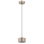 Suspensie metal negru mat, plastic antracit, plastic șampanie mat, plastic opal, cablu PVC negru, înălțimea poate fi scurtată, ø: 150mm, H: 1500mm, incl. LED 12W 230V, 1200lm sursă, 900lm ieșire, 3000K - imagine 3