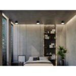 Plafonieră metal alb mat, plastic negru mat, plastic opal, ø: 150mm, H: 75mm, incl. LED 12W 230V, sursă 1200lm, ieșire 900lm, 3000K