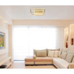 Plafonieră metal auriu, aluminiu auriu, plastic alb, L x l x I: 400x360x50mm, inclusiv LED 36W 230V, 3520lm Sursă, 2650lm Ieșire, 3000K - imagine 2