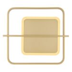 Plafonieră metal auriu, aluminiu auriu, plastic alb, L x l x I: 400x360x50mm, inclusiv LED 36W 230V, 3520lm Sursă, 2650lm Ieșire, 3000K - imagine 5