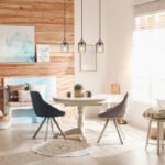 Lampă suspendată metal negru mat, lemn maro închis, sticlă fumurie, cablu PVC negru, înălțimea poate fi redusă (lampă suspendată), L x l x I: 550x100x1200mm, fără 3x E27 15W 230V - imagine 2