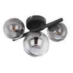 aplica perete, metal negru, sticla fumurie, sticla DM: 1x12cm, 2x10cm, inkl. 10676 LED LM, BxH:210x280, AL:190, inkl. 3xG9 LED 3,5W 230V, 400lm Source, 80lm Output, 3000K - imagine 4
