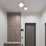 Aplică metal nichel mat, sticlă albă, L x l x I: 250x260x125mm, sticlă-ø: 1x10cm, 1x12cm, inclusiv 2x G9 LED 3.5W 230V, 350lm Sursă, 310lm Ieșire, 3000K