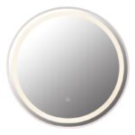 Oglindă, metal nichel mat, plastic satinat, touch on/off, dimmable, variator tactil infinit variabil, mai multe niveluri prin comutator de perete, funcție de memorie, ø: 500mm, incl. LED 10W 230V, sursă 80-808lm, ieșire 65-518lm, CCT 2700/4000/6500K - imagine 3