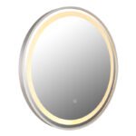 Oglindă, metal nichel mat, plastic satinat, touch on/off, dimmable, variator tactil infinit variabil, mai multe niveluri prin comutator de perete, funcție de memorie, ø: 500mm, incl. LED 10W 230V, sursă 80-808lm, ieșire 65-518lm, CCT 2700/4000/6500K - imagine 4