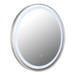 Oglindă, metal nichel mat, plastic satinat, touch on/off, dimmable, variator tactil infinit variabil, mai multe niveluri prin comutator de perete, funcție de memorie, ø: 500mm, incl. LED 10W 230V, sursă 80-808lm, ieșire 65-518lm, CCT 2700/4000/6500K - imagine 5