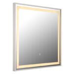 Oglindă Rivas, Nichel mat, LED 10W 2700/4000/6500K, H500mm, Globo - imagine 4