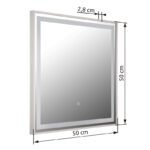Oglindă Rivas, Nichel mat, LED 10W 2700/4000/6500K, H500mm, Globo - imagine 6