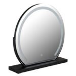 Oglindă, metal negru mat, cablu negru, touch on/off, dimmable, variator tactil infinit variabil, culorile pot fi fixate, funcție de memorie, LxWxH: 520x120x485mm, cablu 1500 mm, incl. LED 10W 230V, sursă 92-828lm, ieșire 60-532lm, CCT 2700/4000/6500K - imagine 3