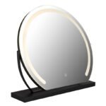 Oglindă, metal negru mat, cablu negru, touch on/off, dimmable, variator tactil infinit variabil, culorile pot fi fixate, funcție de memorie, LxWxH: 520x120x485mm, cablu 1500 mm, incl. LED 10W 230V, sursă 92-828lm, ieșire 60-532lm, CCT 2700/4000/6500K - imagine 5