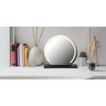 Oglindă, metal negru mat, cablu negru, touch on/off, dimmable, variator tactil infinit variabil, culorile pot fi fixate, funcție de memorie, LxWxH: 520x120x485mm, cablu 1500 mm, incl. LED 10W 230V, sursă 92-828lm, ieșire 60-532lm, CCT 2700/4000/6500K