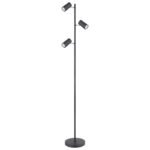 Lampă de podea, metal negru mat, L x l x I: 250x230x1540mm, lungime cablu 1800mm, excl. 3x GU10 LED 5W 230V 230V - imagine 3