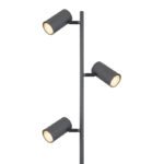 Lampă de podea metal grafit, metal lemn optic, metal grafit, L x l x I: 250x230x1540mm, lungime cablu 1800mm, excl. 3x GU10 LED 5W 230V - imagine 4