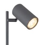 Veioza metal grafit, aspect metal metal, grafit metal, ø: 120mm, H: 350mm, lungime cablu 1500mm, exkl 1x GU10 LED 5W 230V - imagine 4