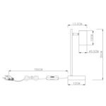 Veioza metal grafit, aspect metal metal, grafit metal, ø: 120mm, H: 350mm, lungime cablu 1500mm, exkl 1x GU10 LED 5W 230V - imagine 6
