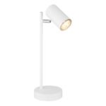 Veioza metal alb mat,intrerupator, cablu 1,5m, D:120, H:350, exkl. 1xGU10 35W 230V