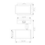 Aplica Spotlight metalic periat de culoare aurie, metalic periat de culoare aurie, întrerupător pe articol, LxA: 70x100mm, AL: 130mm, fără 1x GU10 25W 230V - imagine 5