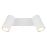 Spot metal alb, metal alb, metal cromat, LxLxH: 260x60x120mm, excl 2x GU10 35W 230V - imagine 5