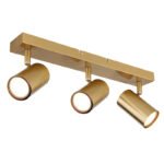 Spotlight metal periat de culoare aurie, metal periat de culoare aurie, LxLxA: 410x60x120mm, excl. 3x GU10 35W 230V