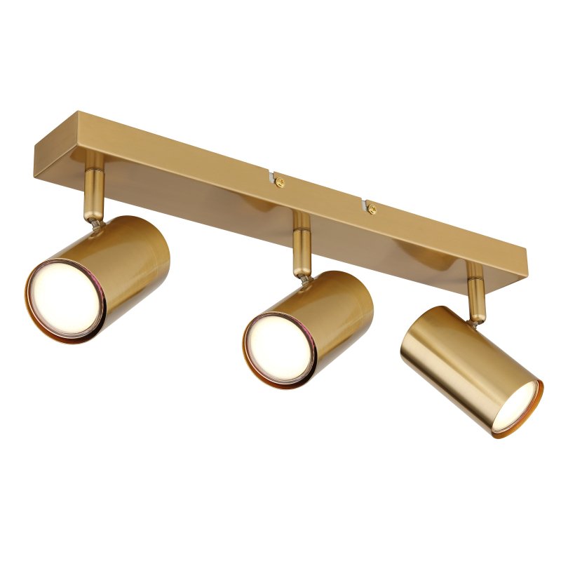 robby-57911-3go-g28664 Spotlight metal periat de culoare aurie, metal periat de culoare aurie, LxLxA: 410x60x120mm, excl. 3x GU10 35W 230V - imagine 1