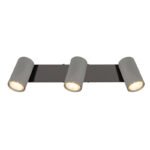 Plafoniera Spot metalic negru-crom, metal gri mat, LxLxA: 410x100x120mm, excl. 3x GU10 35W 230V - imagine 5