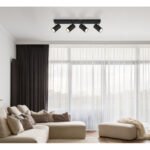 Spot metal negru mat, metal negru mat, cromat, Lxlxh: 560x60x120mm, excl 4x GU10 35W 230V - imagine 2