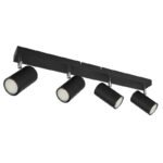 Spot metal negru mat, metal negru mat, cromat, Lxlxh: 560x60x120mm, excl 4x GU10 35W 230V - imagine 3