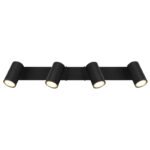 Spot metal negru mat, metal negru mat, cromat, Lxlxh: 560x60x120mm, excl 4x GU10 35W 230V - imagine 4
