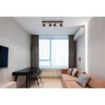 Plafonieră metal negru mat, MDF, reproducere lemn închis, L x l x I: 555x60x135mm, fără becuri 4xGU10 35W 230V - imagine 2