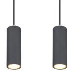 Suspensie, aspect metal grafit/lemn, cablu PVC negru, LxLxA: 650x60x1200mm, excl. becuri 4x GU10, max. 35W 230V - imagine 5