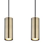Suspensie metal negru mat, metal, cablu PVC negru, Lxlxh: 650x60x1200mm, excl 4x GU10 35W 230V - imagine 5